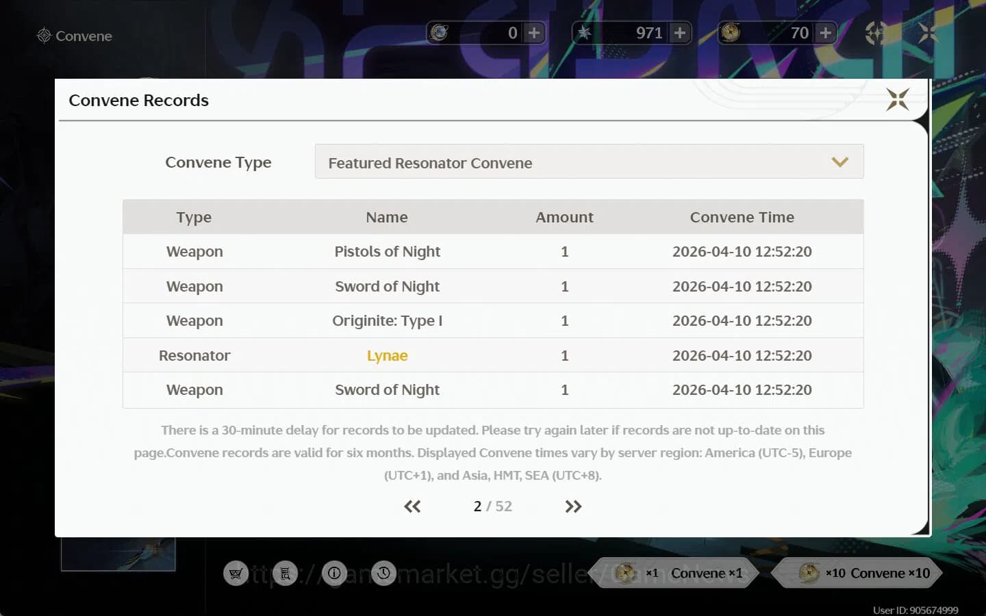 Wuthering Waves Accounts SEA | UL 50 |70 RT+ 47 FT|3 Limited | Lynae+Sign,C image 3