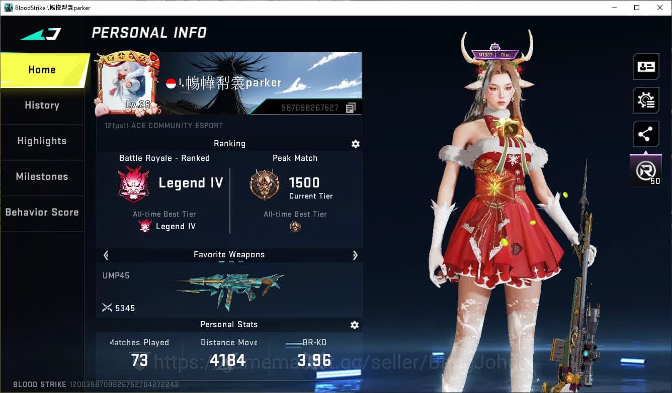 Blood Strike Accounts ASIA|COLLAB=AK47,M700,QBZ95|ULTRA=RAN,ZERO,UMP45|M image 12