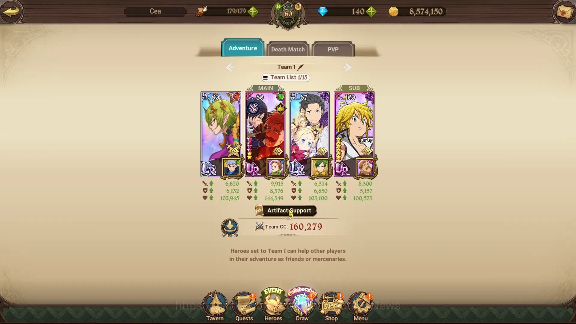 The Seven Deadly Sins: Grand Cross Accounts Global|1,1MCC|Chapter4|2LR+5UR+Collab|Helbram,Suba image 12