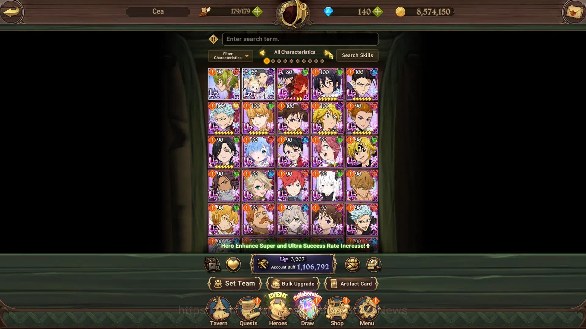 The Seven Deadly Sins: Grand Cross Accounts Global|1,1MCC|Chapter4|2LR+5UR+Collab|Helbram,Suba image 15