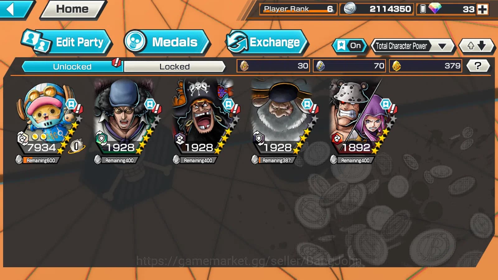 One Piece Bounty Rush Accounts Global | 3EX | 5elders Saturn,4emperor Teach,BB ku image 3