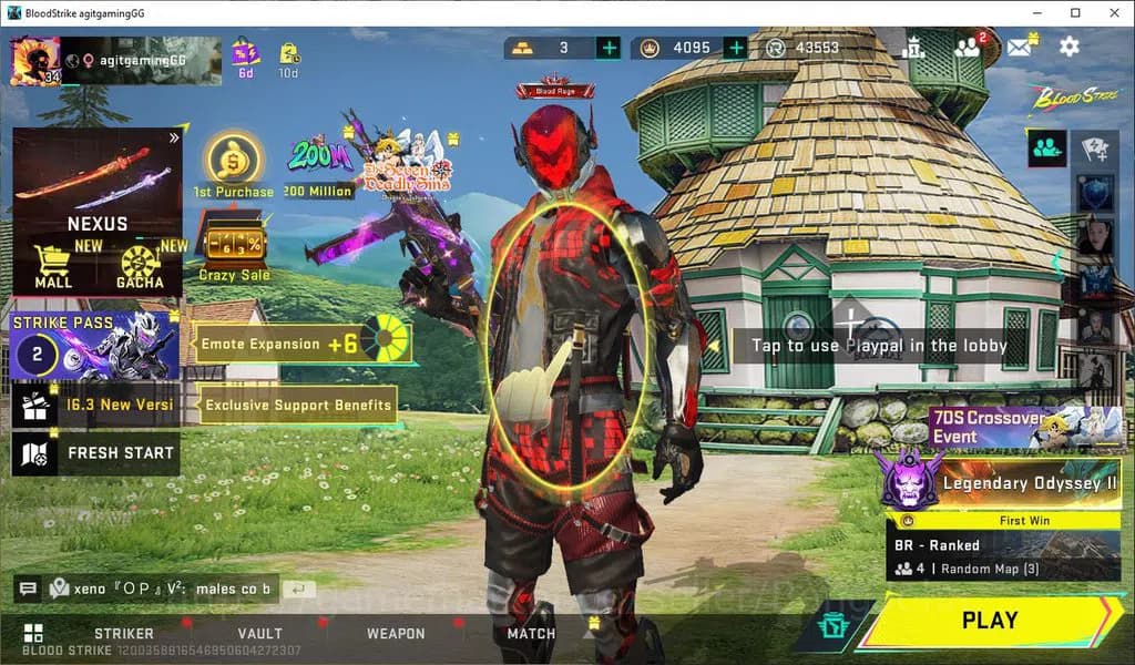 Blood Strike Accounts ASIA||ULTRA=THALON KNIFE,UMP45,AR97,SCAR,INP-9,ORI image 1