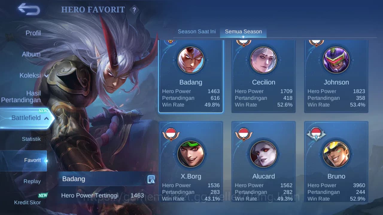 Mobile Legends: Bang Bang Accounts GLOBAL Hero 126 Skin 183 KOF Karina | CC Natalia | image 14