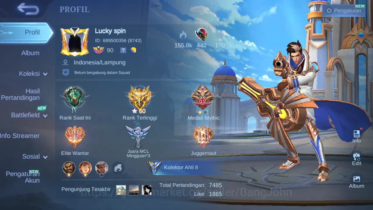 Mobile Legends: Bang Bang Accounts GLOBAL Hero 126 Skin 183 KOF Karina | CC Natalia | image 15