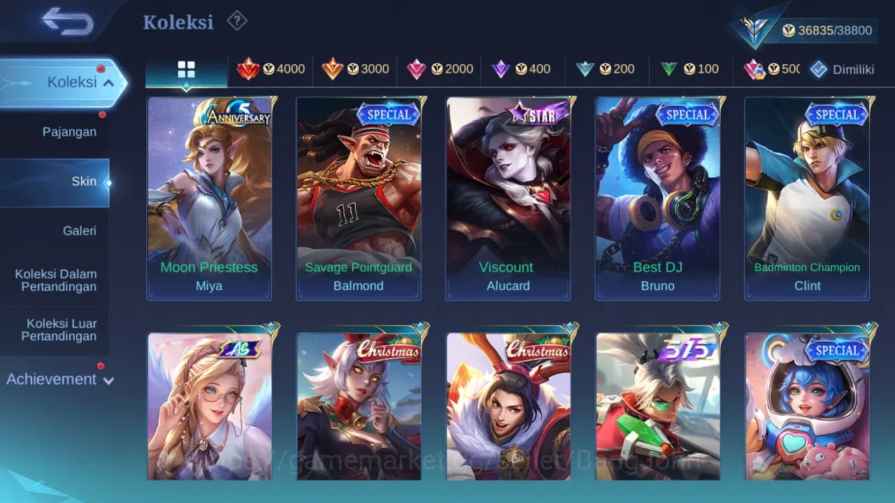 Mobile Legends: Bang Bang Accounts GLOBAL Hero 126 Skin 183 KOF Karina | CC Natalia | image 6