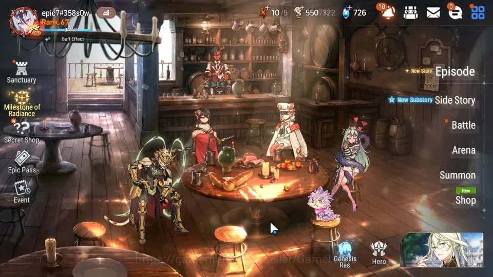 Epic Seven Accounts GLOBAL Unverif|17 ML (NM Luna,WOTM Tenebria,Salome image 1