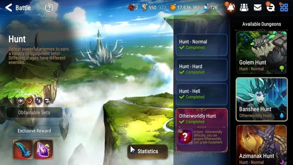 Epic Seven Accounts GLOBAL Unverif|17 ML (NM Luna,WOTM Tenebria,Salome image 15