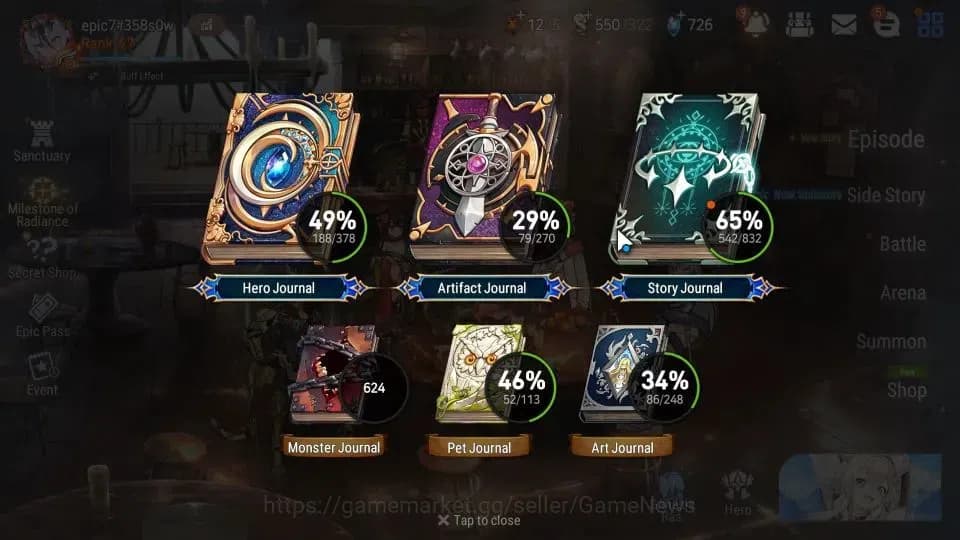 Epic Seven Accounts GLOBAL Unverif|17 ML (NM Luna,WOTM Tenebria,Salome image 3