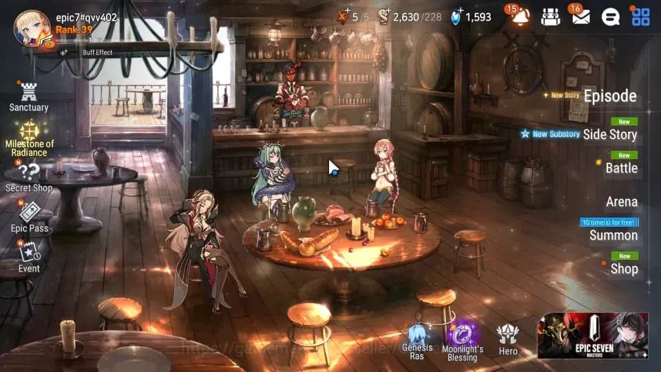 Epic Seven Accounts GLOBAL|UnVerif|4 ML(Spirit Eye Celine,Maid Chloe,U image 1