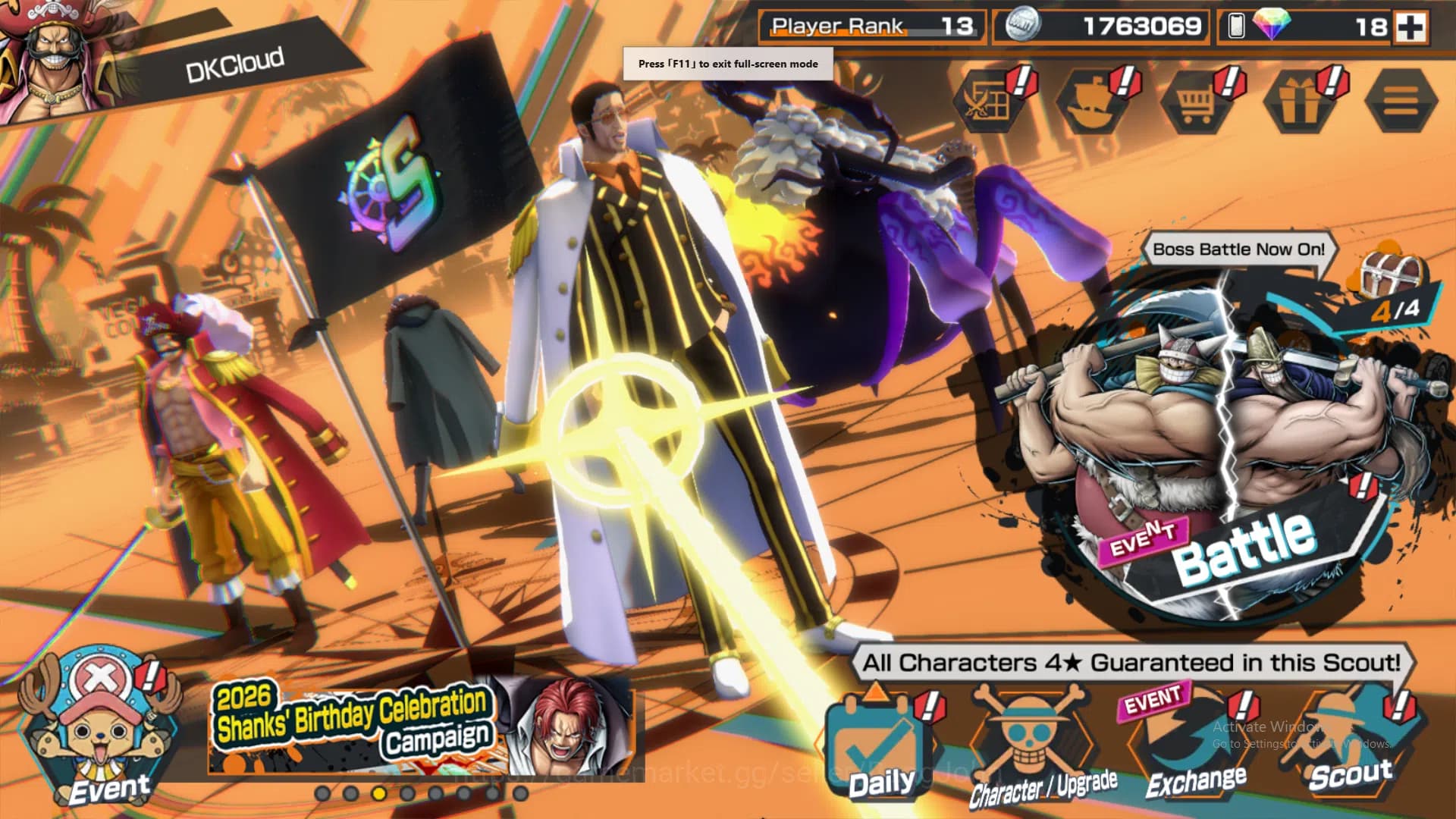 One Piece Bounty Rush Accounts GLOBAL | EX4 | max 5 | kuzan, Borsalino, Kuma and image 1