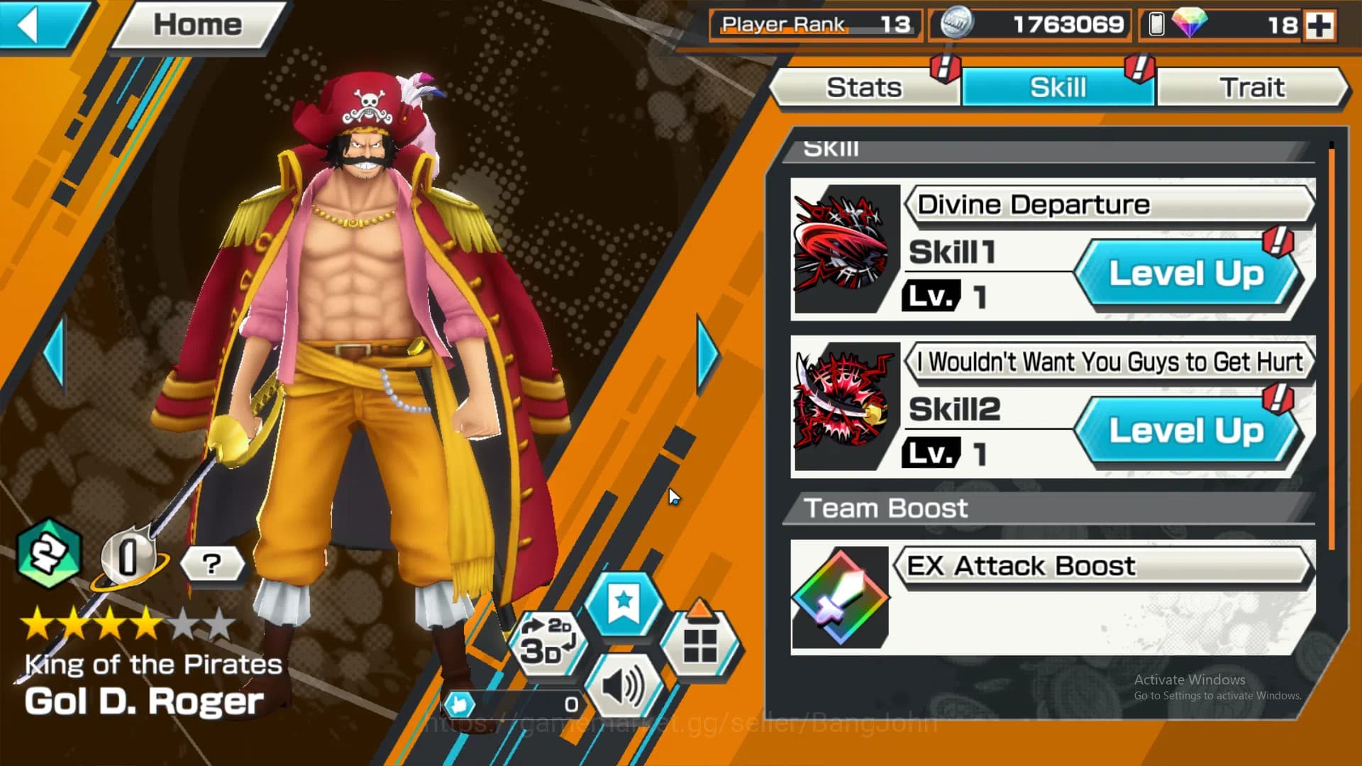 One Piece Bounty Rush Accounts GLOBAL | EX4 | max 5 | kuzan, Borsalino, Kuma and image 13