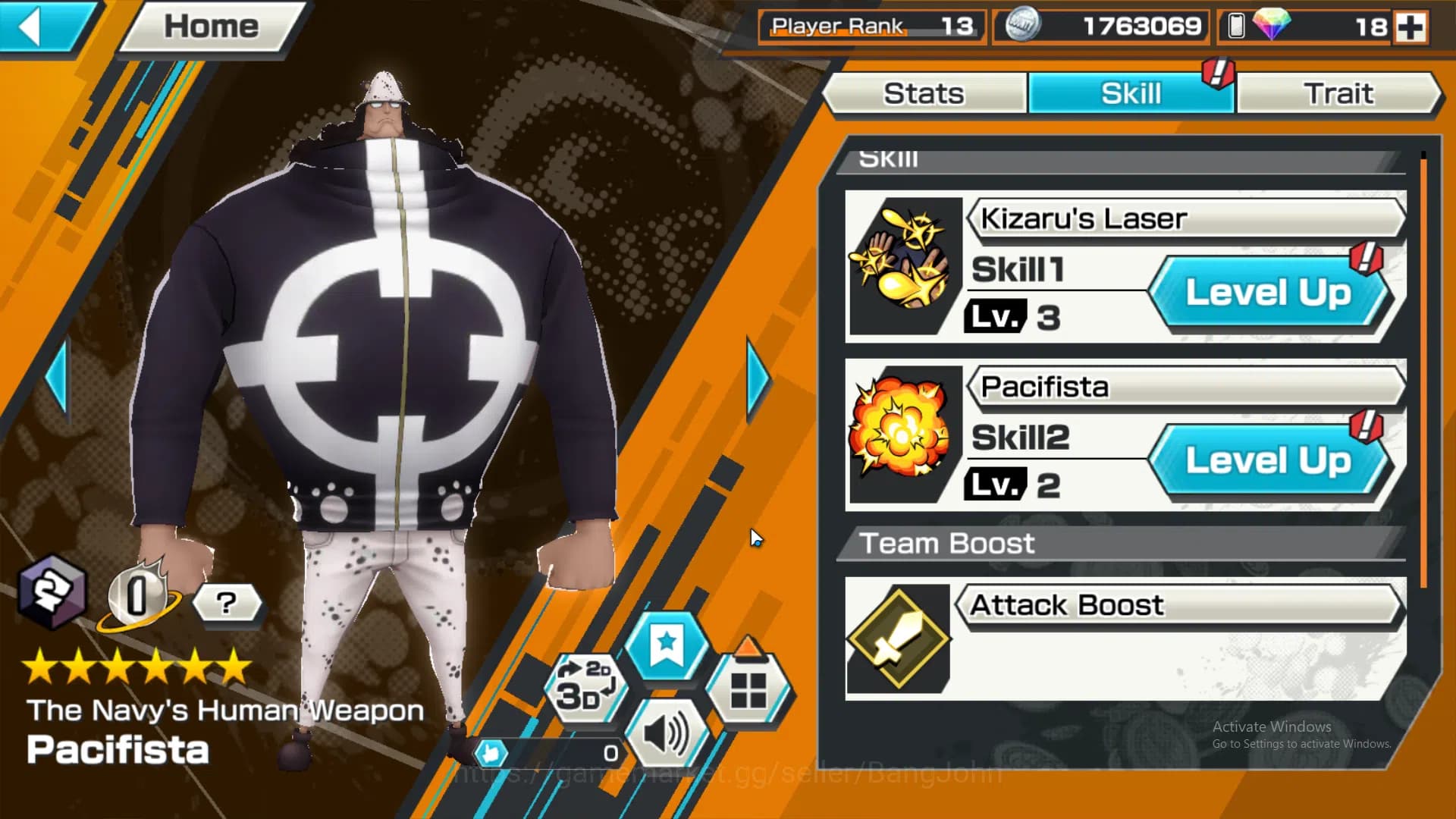 One Piece Bounty Rush Accounts GLOBAL | EX4 | max 5 | kuzan, Borsalino, Kuma and image 14