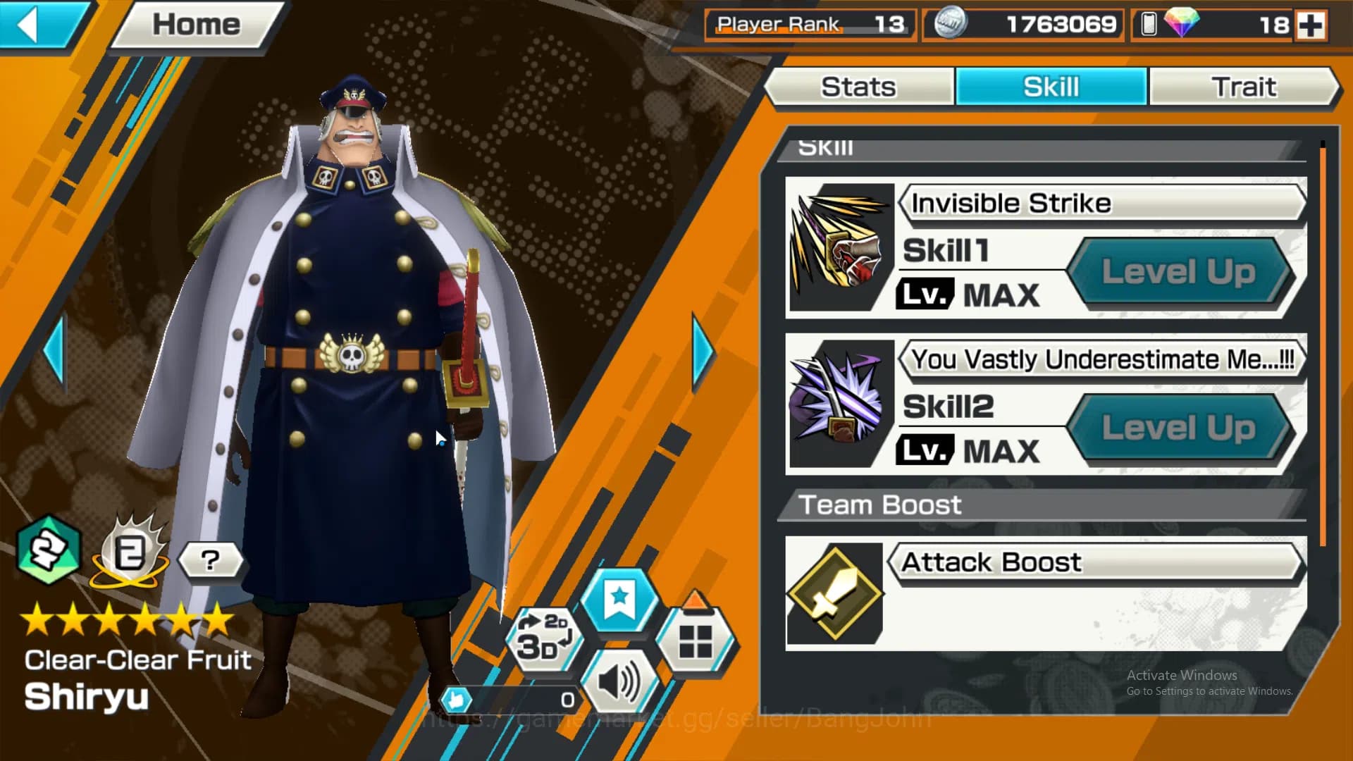 One Piece Bounty Rush Accounts GLOBAL | EX4 | max 5 | kuzan, Borsalino, Kuma and image 17