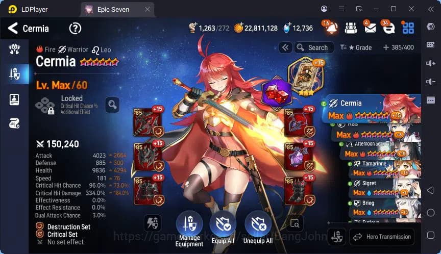 Epic Seven Accounts Global | LOTS | Cermia | Ras | Afternoon Soak Flan image 13