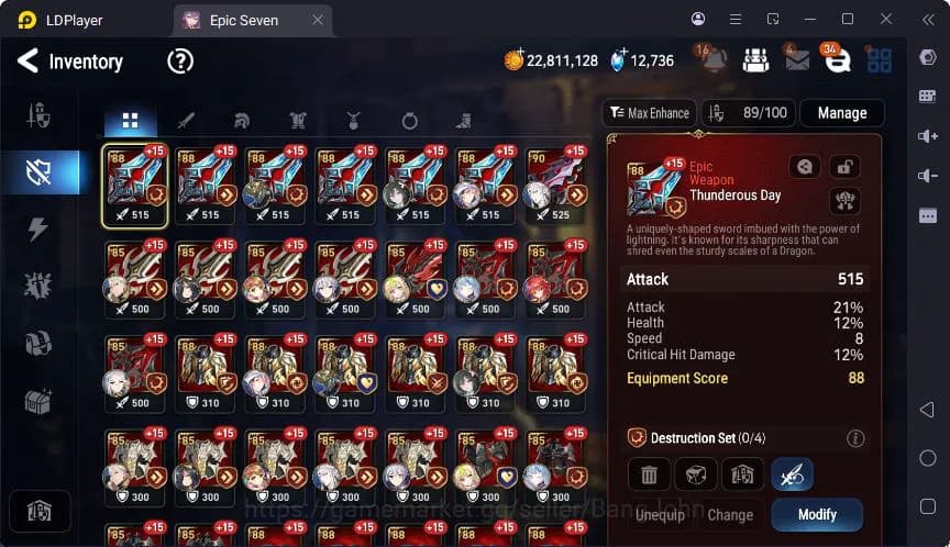 Epic Seven Accounts Global | LOTS | Cermia | Ras | Afternoon Soak Flan image 3