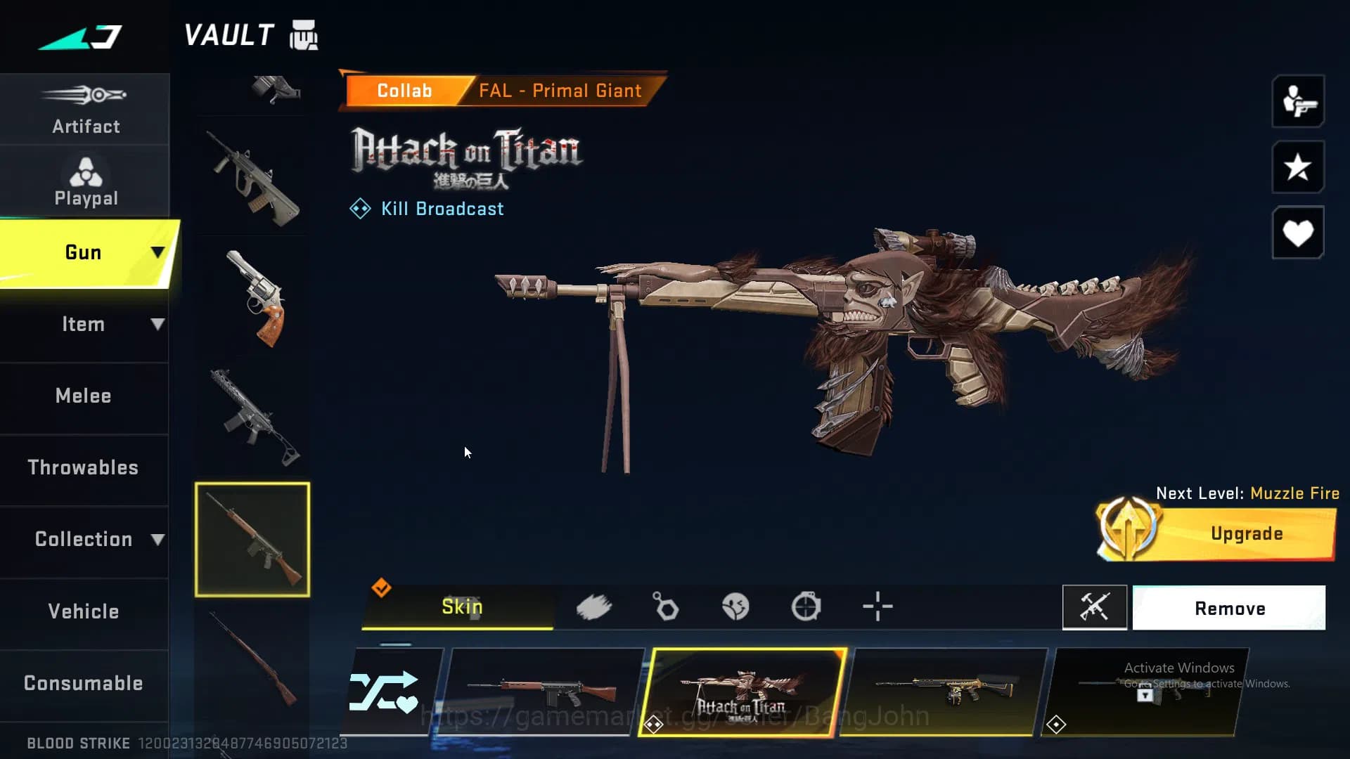 Blood Strike Accounts ASIA |LIMITED=BTFLY KNIFE|ULTRA=ONE HANDED AXE|COL image 15