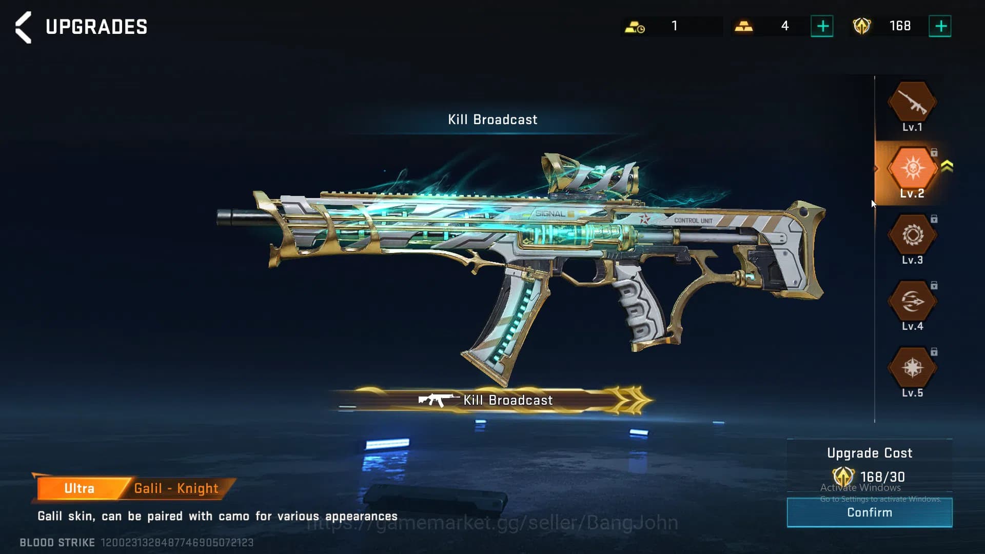 Blood Strike Accounts ASIA |LIMITED=BTFLY KNIFE|ULTRA=ONE HANDED AXE|COL image 19