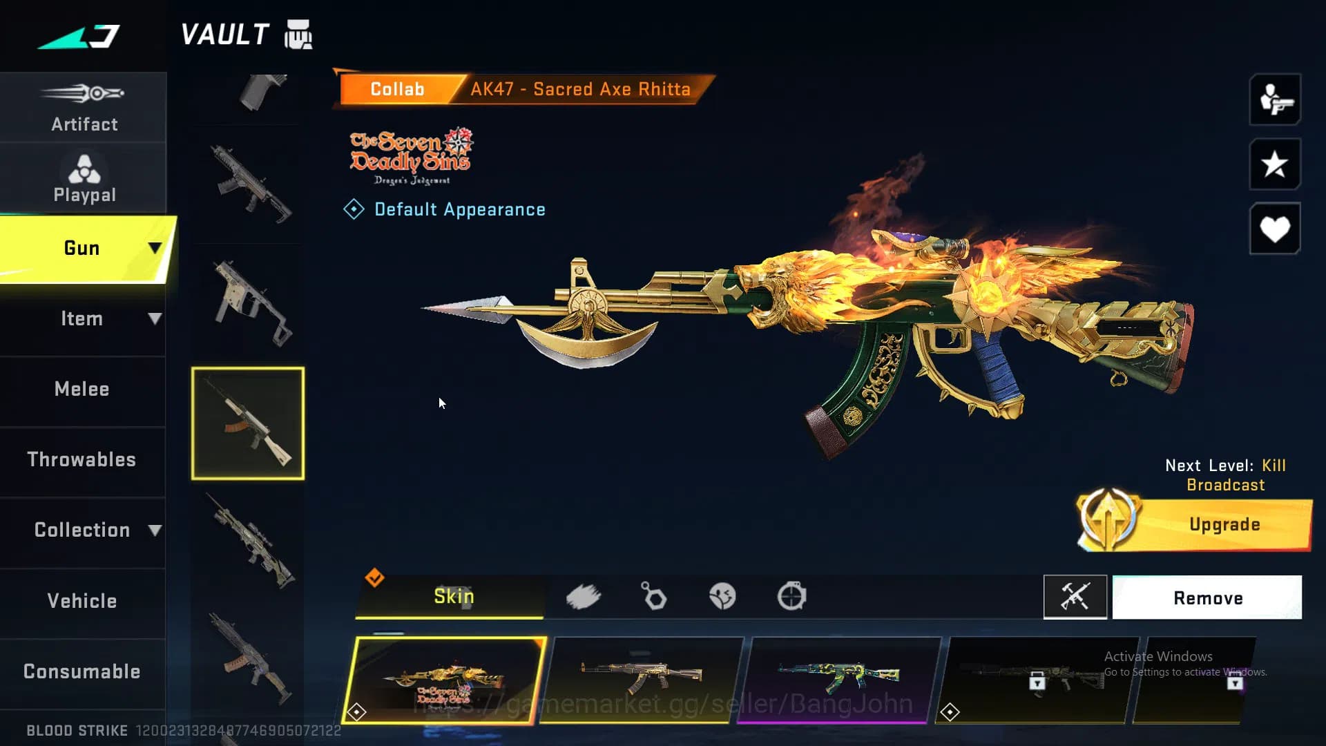 Blood Strike Accounts ASIA |LIMITED=BTFLY KNIFE|ULTRA=ONE HANDED AXE|COL image 5