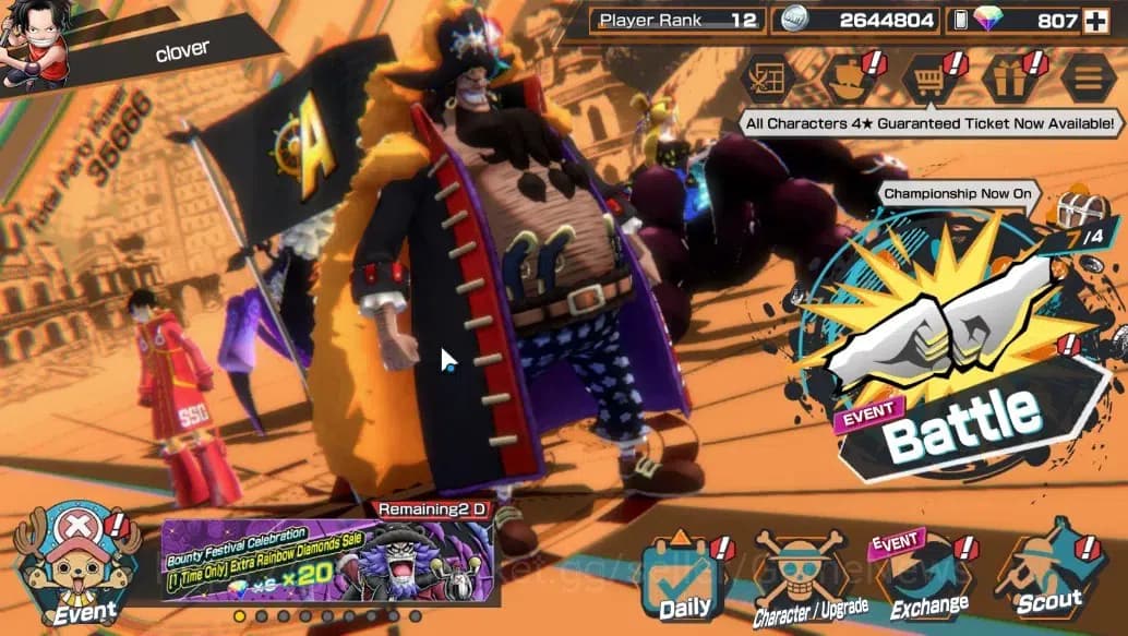 One Piece Bounty Rush Accounts Global |4 EX |T4E Marshall D. Teach,T5E Jaygarcia image 1