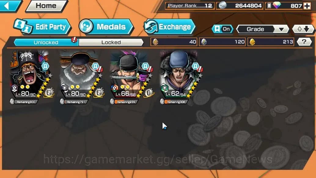 One Piece Bounty Rush Accounts Global |4 EX |T4E Marshall D. Teach,T5E Jaygarcia image 5