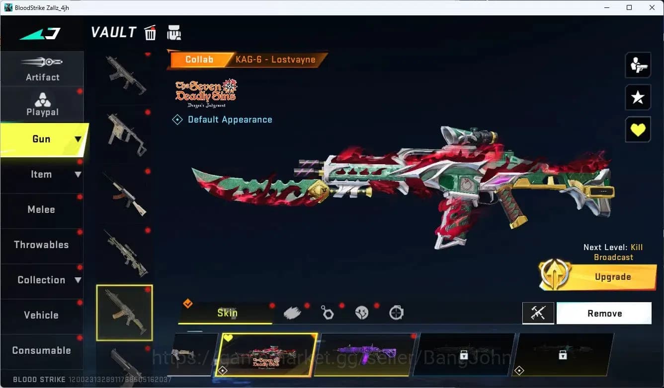 Blood Strike Accounts ASIA | TR Ken Ryugi Striker | 7DS KAG-6 Gun | 3 7D image 4