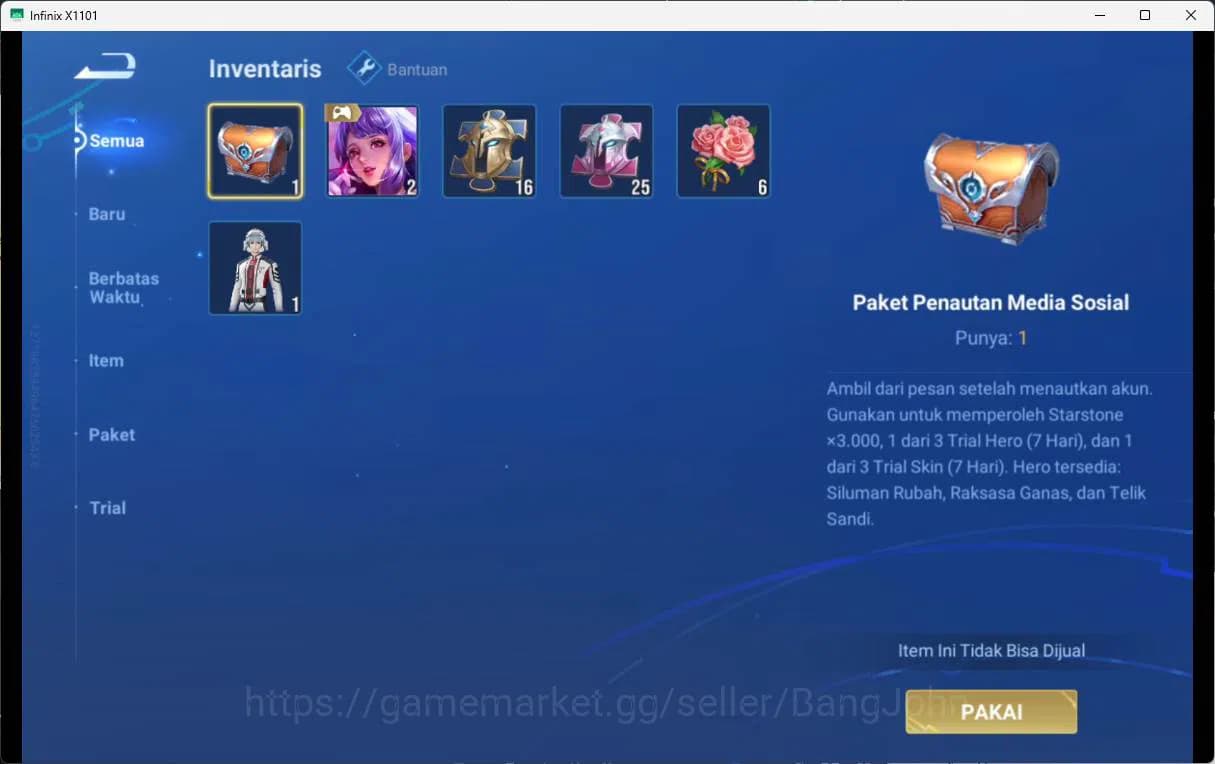 Honor of Kings Accounts global | hero 9, skin 6 legend wukong check SS HOK image 3