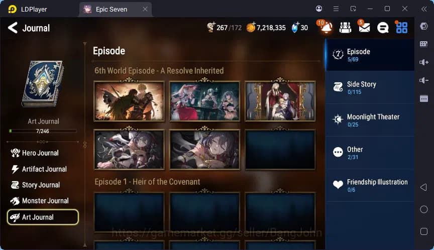 Epic Seven Accounts Global | Mere Tenebria | Belian | Top Model Luluca image 12