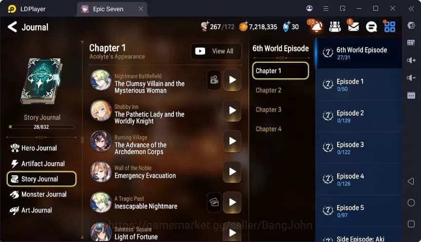 Epic Seven Accounts Global | Mere Tenebria | Belian | Top Model Luluca image 14
