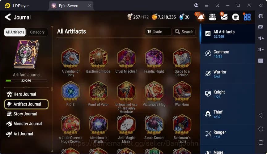 Epic Seven Accounts Global | Mere Tenebria | Belian | Top Model Luluca image 15