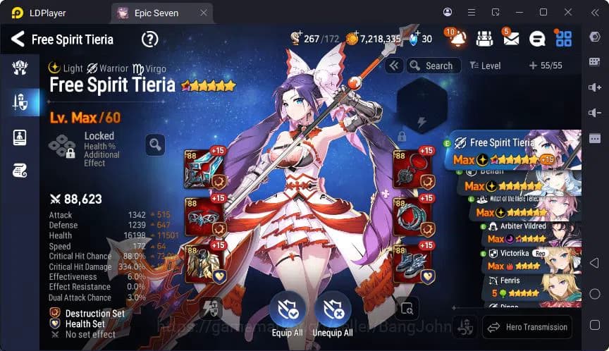 Epic Seven Accounts Global | Mere Tenebria | Belian | Top Model Luluca image 17