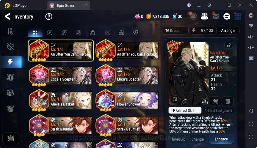 Epic Seven Accounts Global | Mere Tenebria | Belian | Top Model Luluca image 8