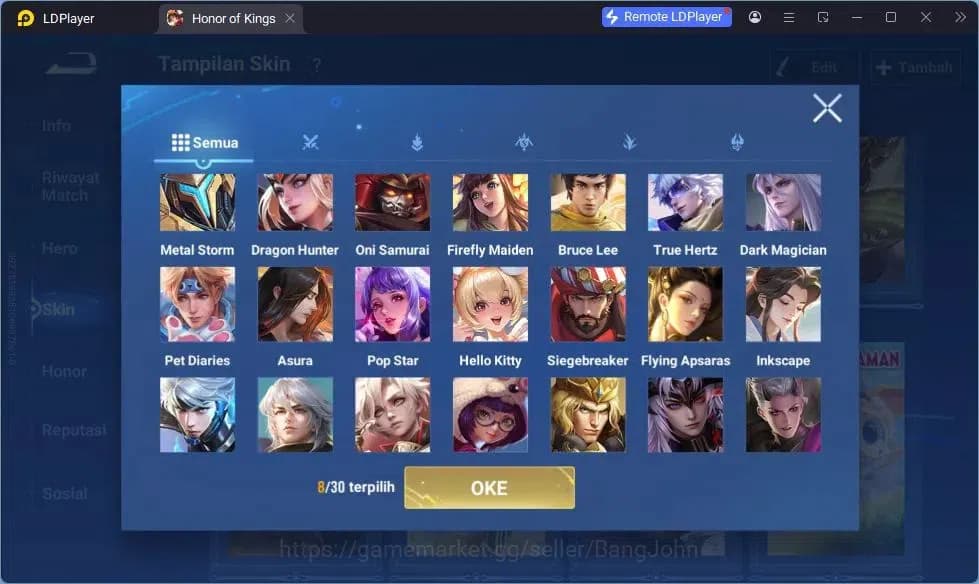 Honor of Kings Accounts GLOBAL |112HR|168SK|Legend Wukong,Sunce,LiXin|KIC image 10