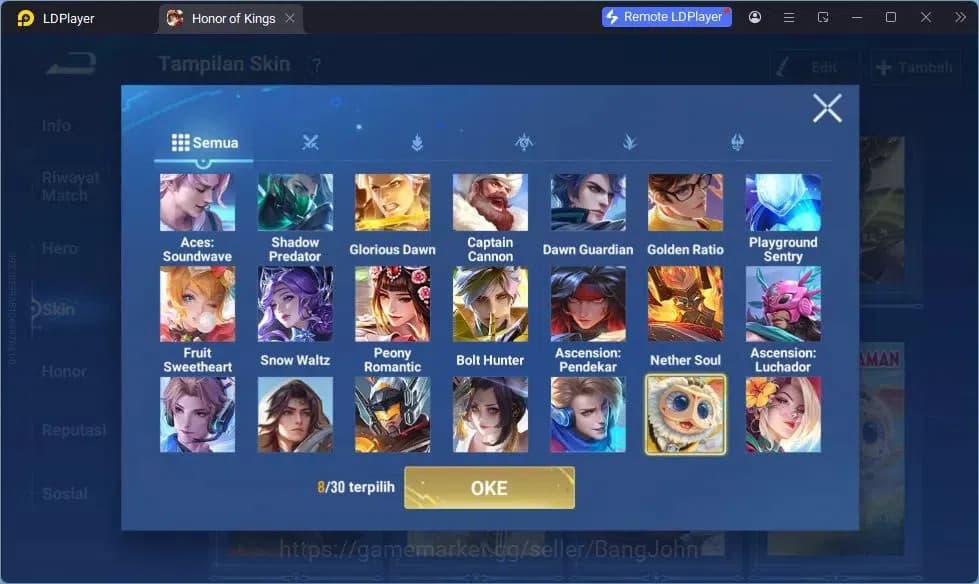 Honor of Kings Accounts GLOBAL |112HR|168SK|Legend Wukong,Sunce,LiXin|KIC image 11