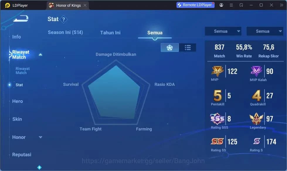 Honor of Kings Accounts GLOBAL |112HR|168SK|Legend Wukong,Sunce,LiXin|KIC image 14