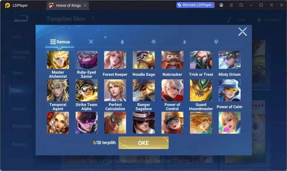 Honor of Kings Accounts GLOBAL |112HR|168SK|Legend Wukong,Sunce,LiXin|KIC image 9