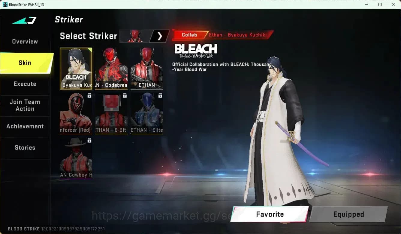 Blood Strike Accounts ASIA | BLEACH Byakuya | 7DS AK47,Kar98k,QBZ95 | AO image 2