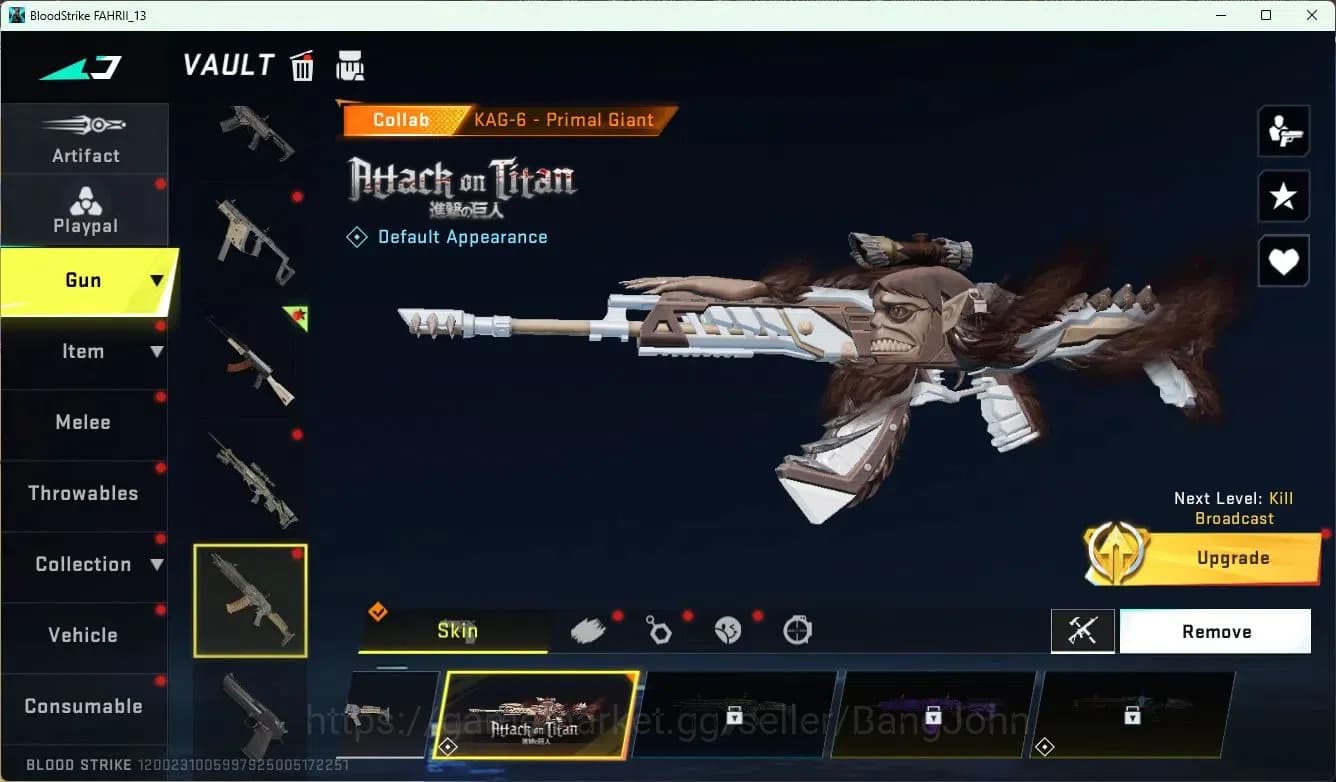 Blood Strike Accounts ASIA | BLEACH Byakuya | 7DS AK47,Kar98k,QBZ95 | AO image 4