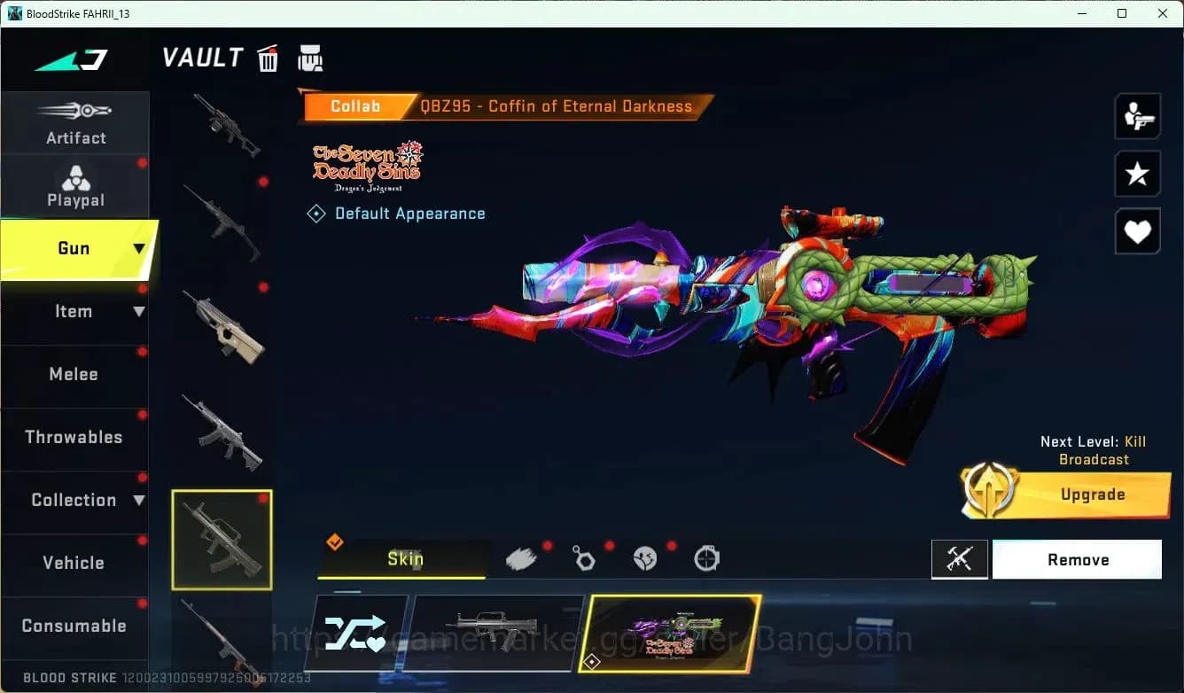 Blood Strike Accounts ASIA | BLEACH Byakuya | 7DS AK47,Kar98k,QBZ95 | AO image 7