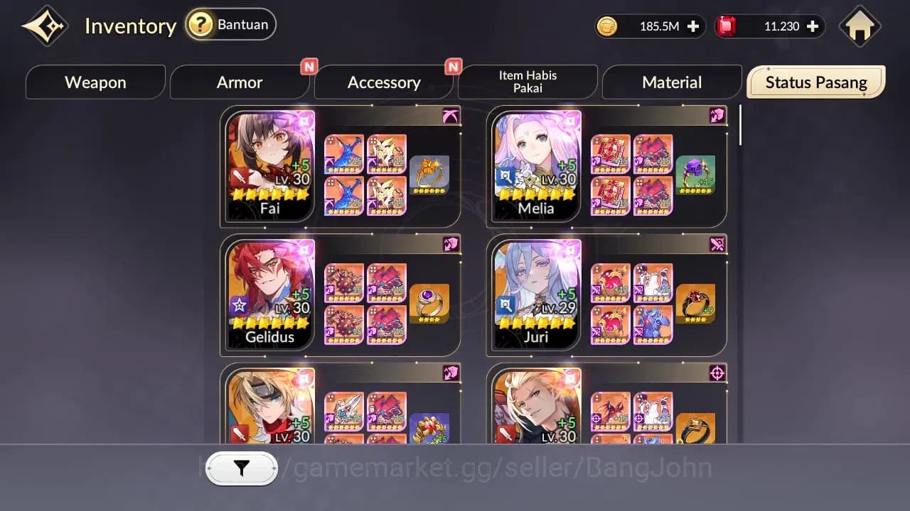 Seven Knights Re:Birth Accounts Global|5EX7(Fai,Melia,Juri,Rosie,Gelidus)Leg Costu image 10