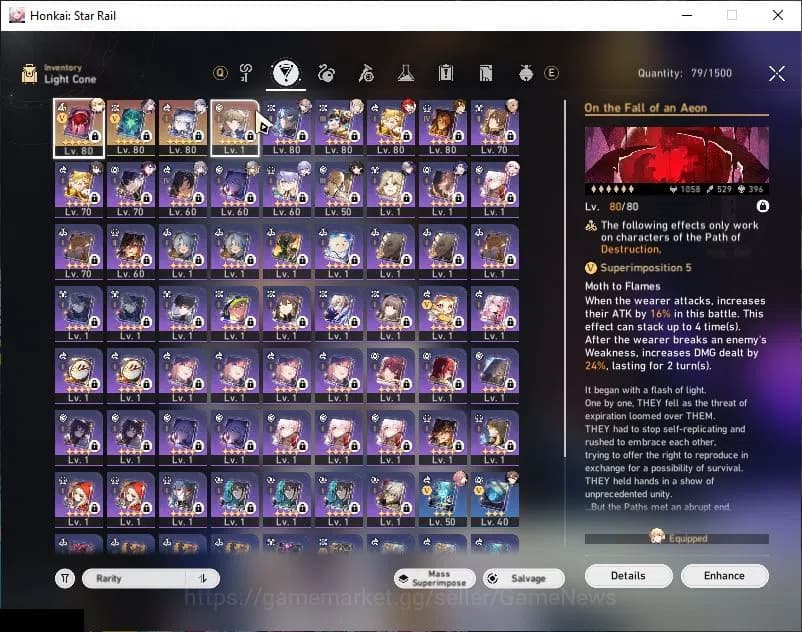 Honkai Star Rail Accounts Asia|TL 67| 9 Limited |Sunday+Sign,Hysilens,Saber, image 4
