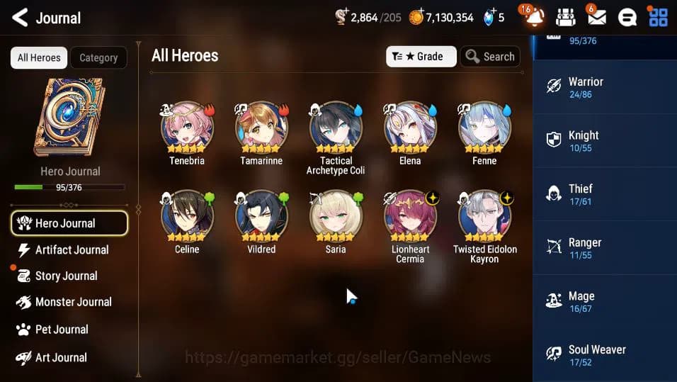 Epic Seven Accounts GLOBAL UnVerif|Starter|2 ML(Lionheart Cermia,LE Ka image 5