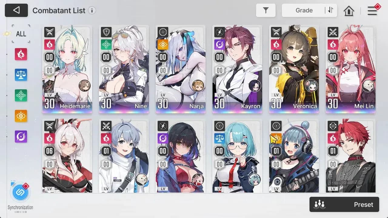Chaos Zero Nightmare Accounts GLOBAL Lv35|6 SSR[Heidemarie,Nine,Narja,Vero,MeiLi image 4