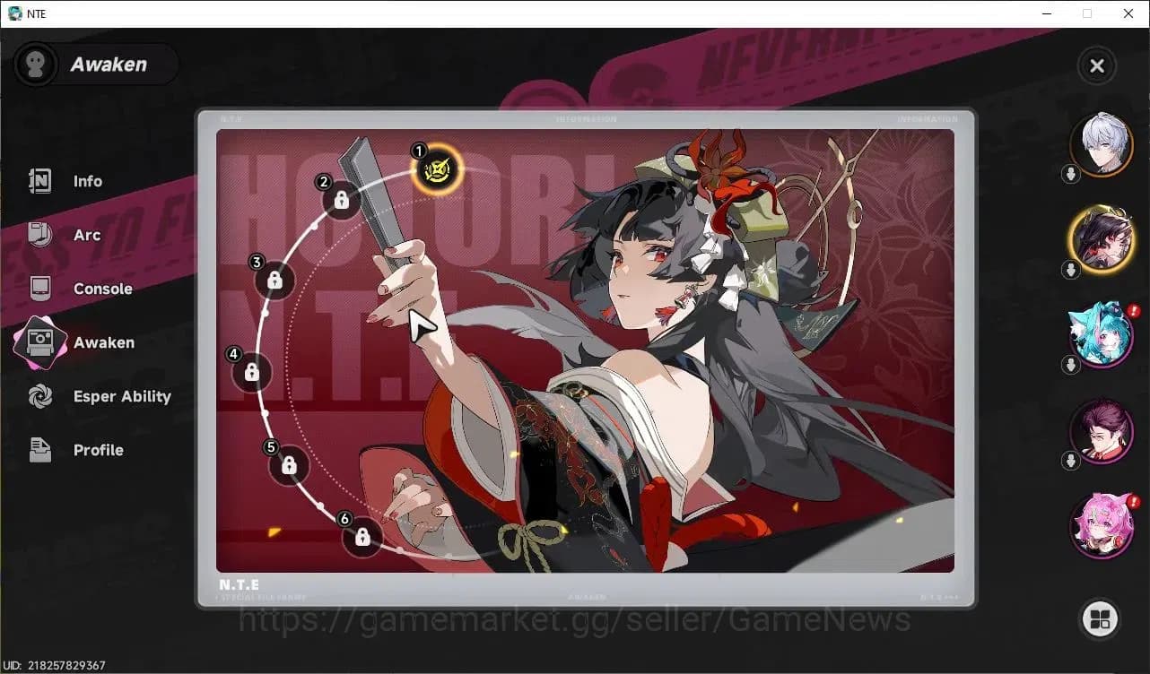 Neverness to Everness Accounts Global EU|HL 3|1 SSR Limited Hotori Awk 1 + 2 SSR image 2