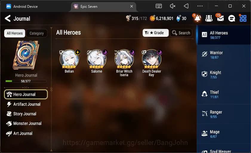 Epic Seven Accounts GLOBAL Unverif|Fresh Starter|Selector On|4 ML Salo image 12