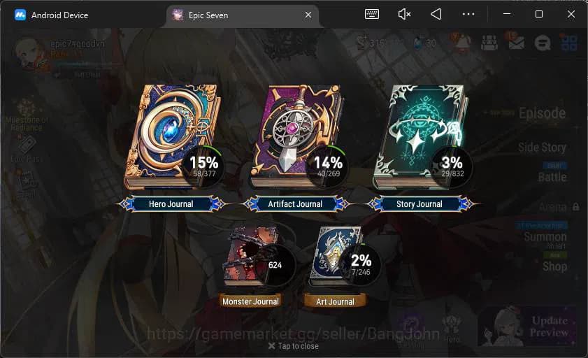 Epic Seven Accounts GLOBAL Unverif|Fresh Starter|Selector On|4 ML Salo image 13