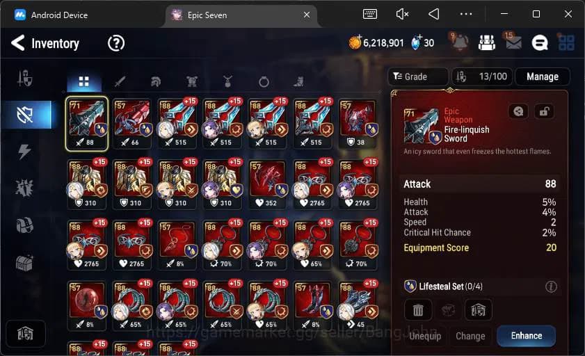 Epic Seven Accounts GLOBAL Unverif|Fresh Starter|Selector On|4 ML Salo image 5
