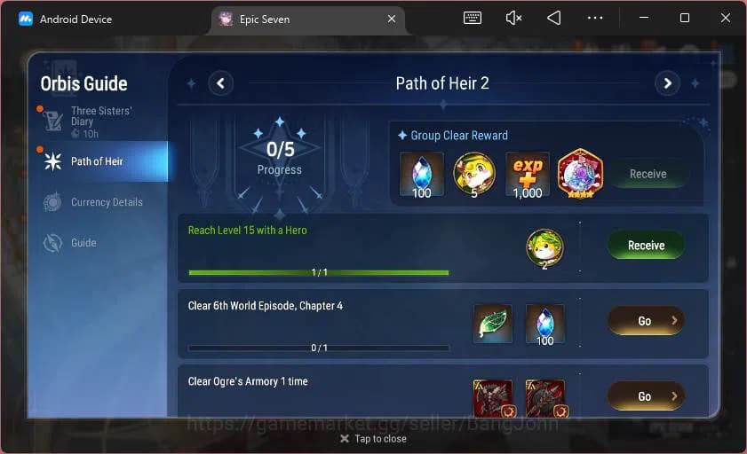 Epic Seven Accounts GLOBAL Unverif|Fresh Starter|Selector On|4 ML Salo image 7