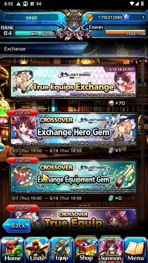 Grand Summoners Accounts Global|Rank 64|13 Ascend+3 TW|[Okarun,Emiya,2x Acc image 8