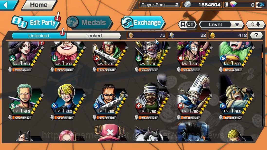 One Piece Bounty Rush Accounts Global|5 EX |TFE Marshal D.Teach,BP Kuzan,G5 Monke image 5