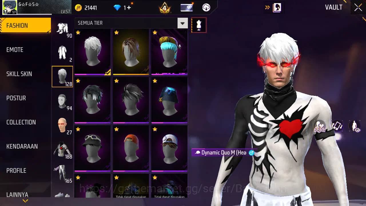 Free Fire Accounts Indonesia, Vault 188, EVO xm8 lv 4, bundle sasuke, image 11